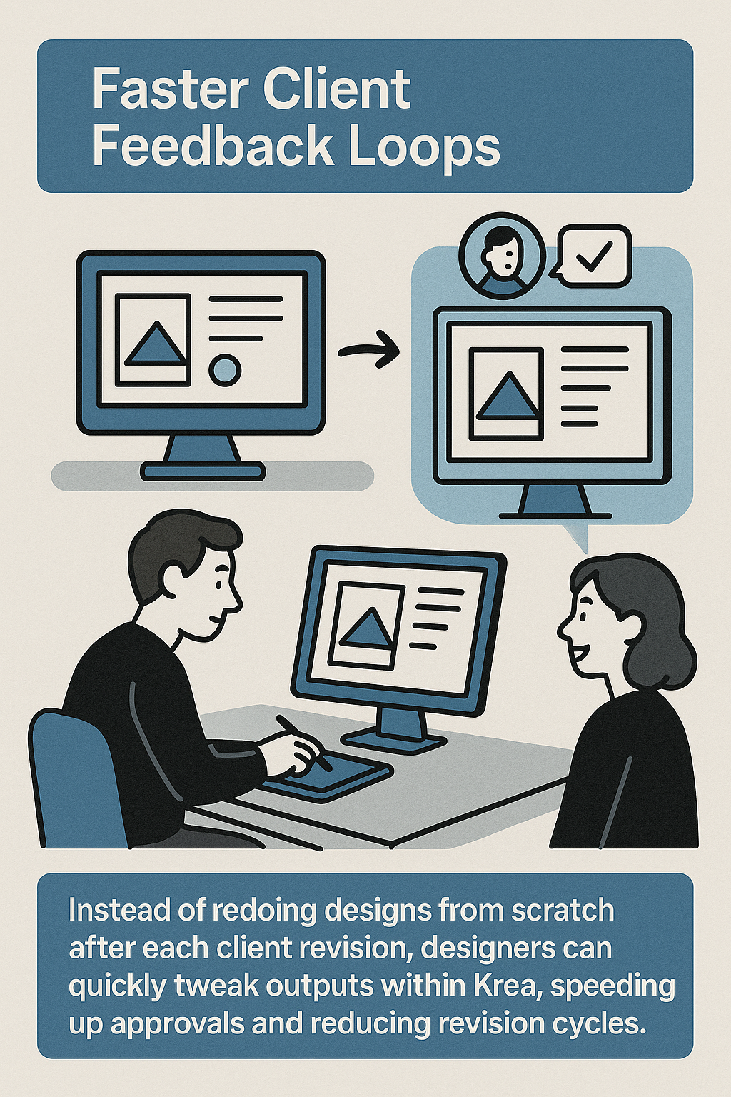 Designers using Krea AI for faster client feedback loops
